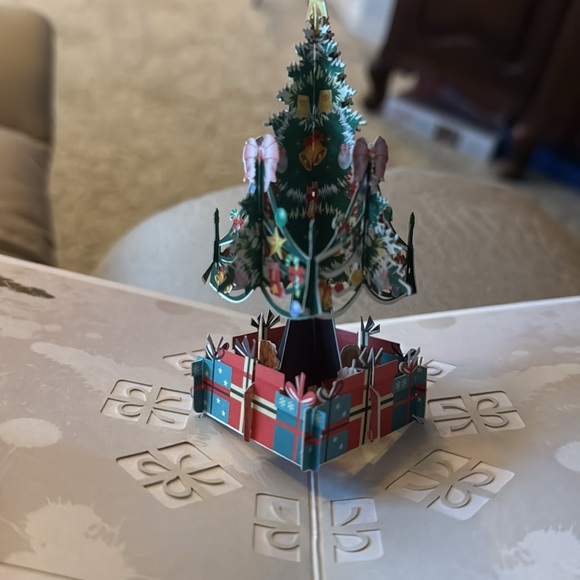 Christmas Holiday 3-D Brand New Blank Card - Merry Bright Joyful - Picture 4 of 5